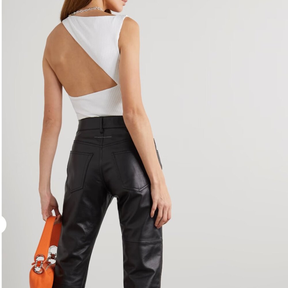 GAUGE81 Rouen Open-back Ribbed-knit Bodysuit In White brand New with tags - M